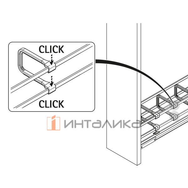 Комплект разделителей для выдвижных корзин HETTICH LARIO 100, пластик, прозрачный – 2