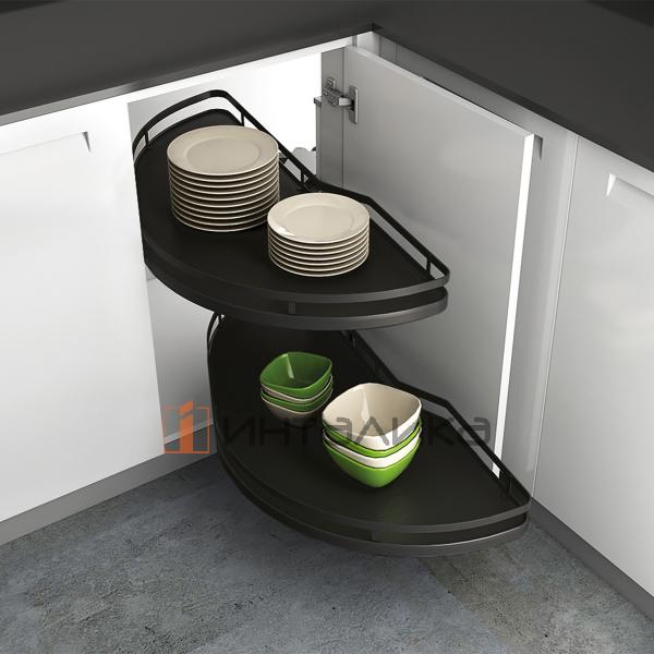 Рама для выдвижной системы HETTICH SALSO, ширина двери 450 / 500, антрацит, левая – 4