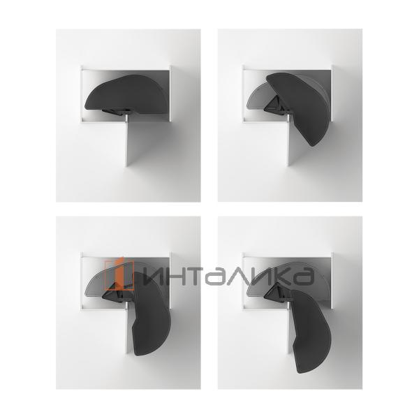 Комплект полок HETTICH SALSO 400, дно HDF, ширина двери 600, антрацит, правый – 5