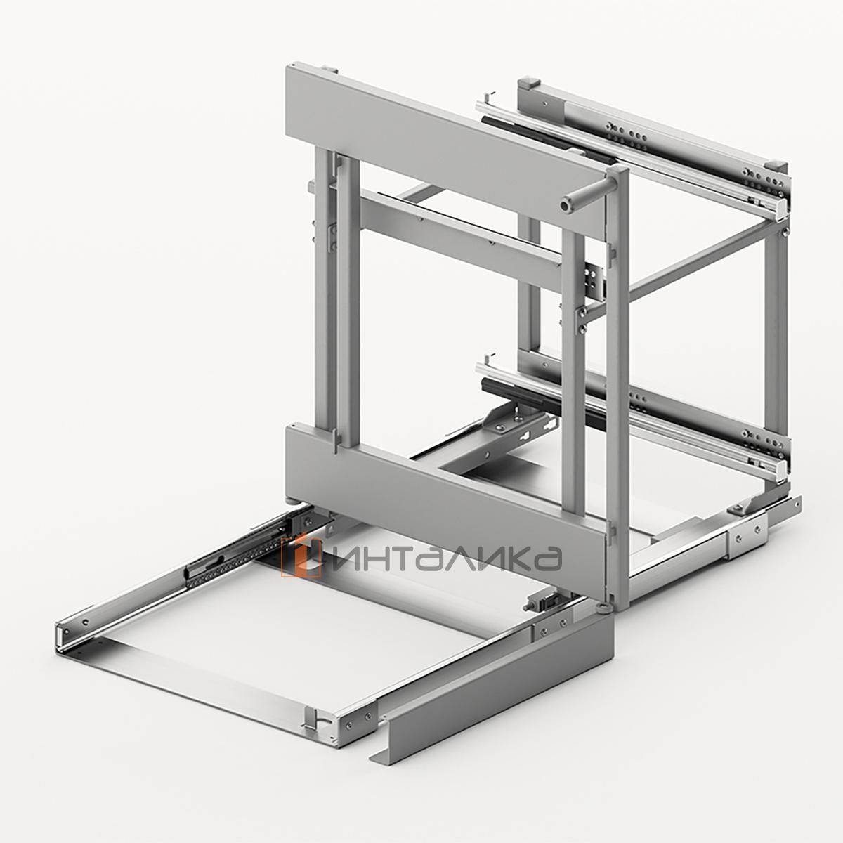 Рама для выдвижной системы HETTICH ORTA, ширина двери 600, серебристый, левая / правая