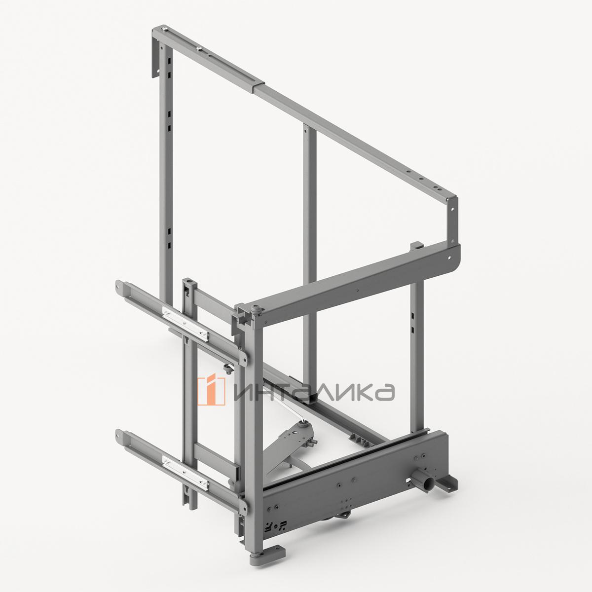 Рама для выдвижной системы HETTICH GORO, ширина двери 450, серебристый, правая