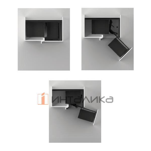 Комплект полок HETTICH GORO 200 (2+2), с противоскользящим покрытием, ширина двери 450, антрацит – 5