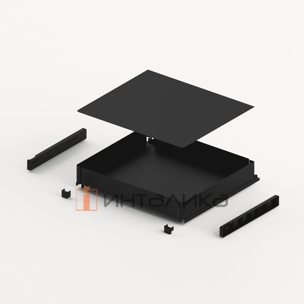 Набор одноярусной выдвижной корзины HETTICH NARO 200, KB600, NL470, Quadro V6 SS, H120, Anti Slip, антрацит – 2