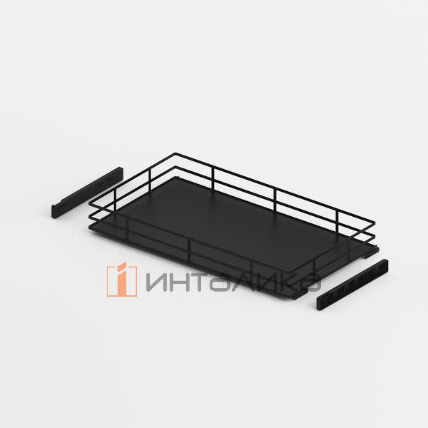 Набор одноярусной выдвижной корзины HETTICH NARO 400, KB900, NL470, Quadro V6 SS, H120, HDF, антрацит – 2