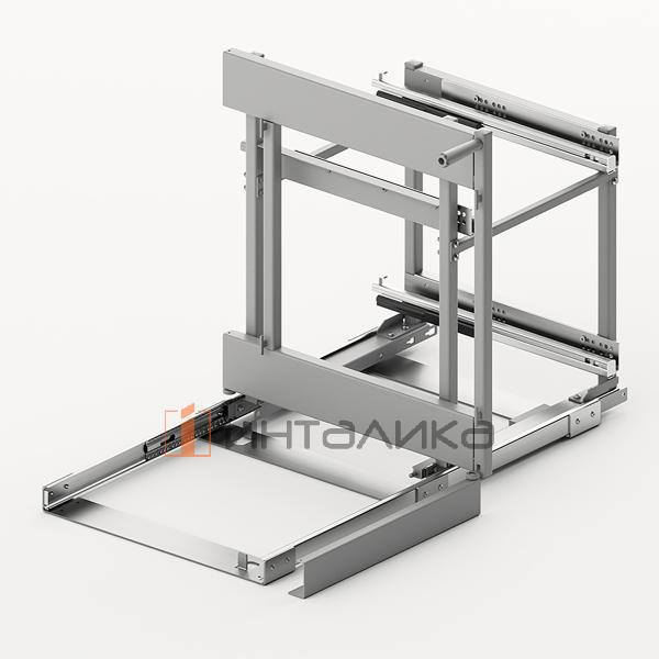 Набор волшебного уголка HETTICH ORTA 100 в распашной шкаф, ширина двери 500, хром – 2