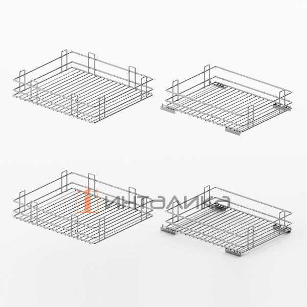 Набор волшебного уголка HETTICH ORTA 100 в распашной шкаф, ширина двери 600, хром – 3