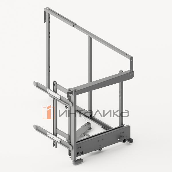 Набор волшебного уголка HETTICH GORO 100 в выдвижной шкаф, ширина двери 450 мм, хром, правый – 2