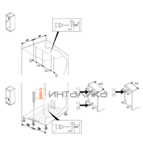Комплект направляющих HETTICH OLONA, демпфер на закрывание, G100, антрацит – 2