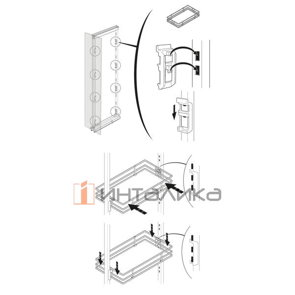 Навесная полка HETTICH OLONA 100, ширина шкафа 300, хром – 2