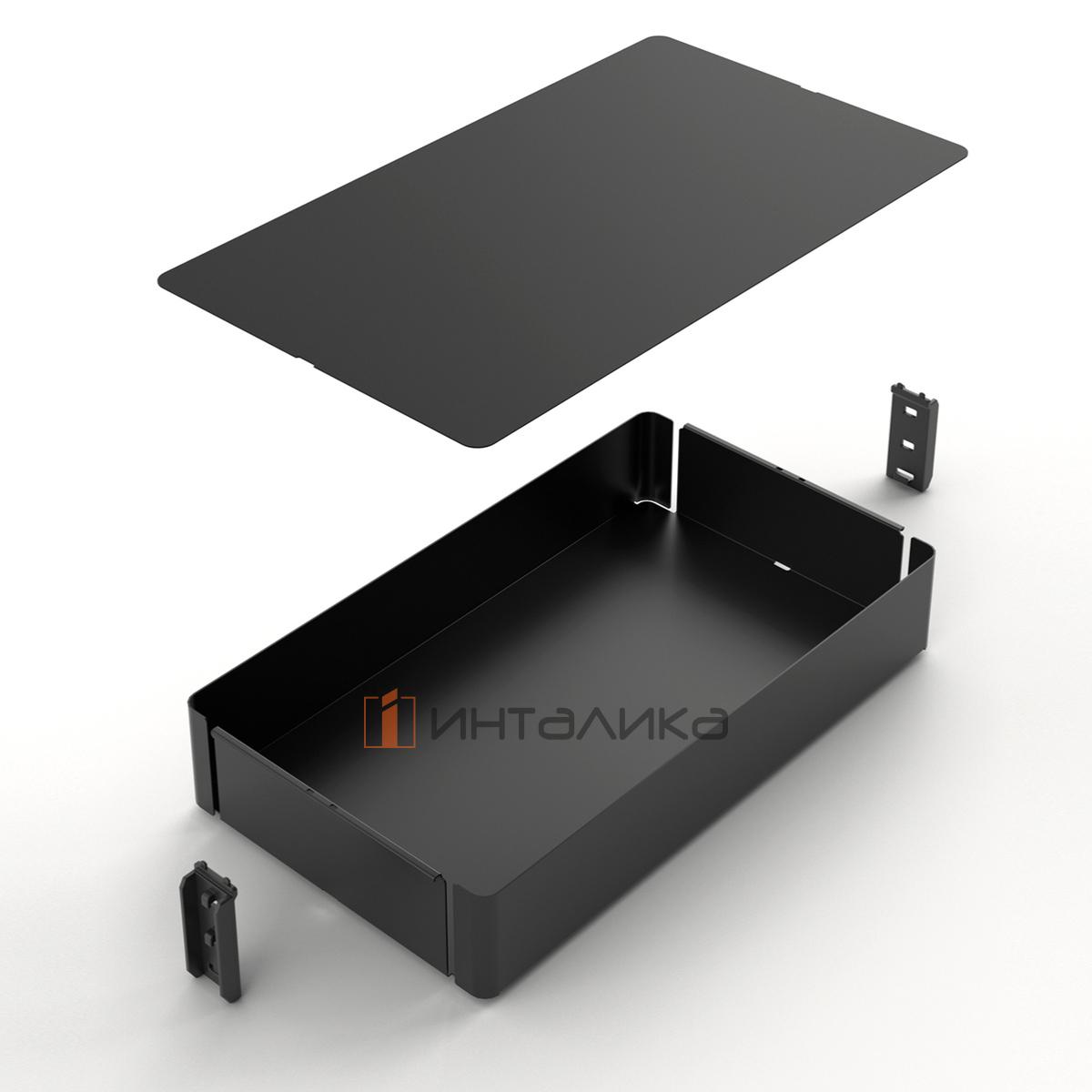 Навесная полка HETTICH OLONA 200, ширина шкафа 400, Anti Slip, антрацит