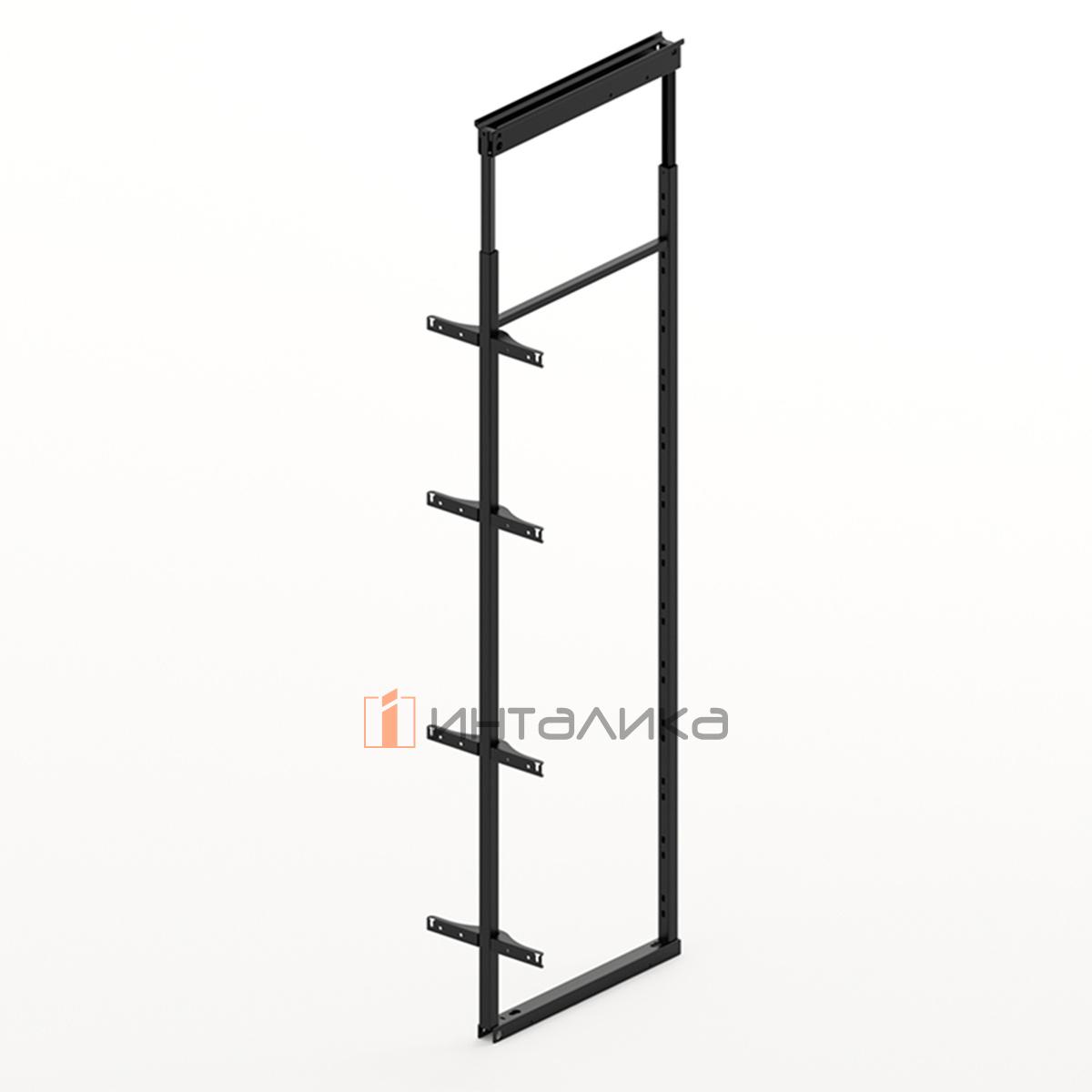 Рама с фасадным креплением HETTICH Olona, H1900-2250, ширина шкафа 400, антрацит