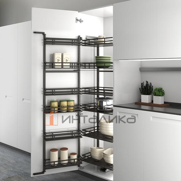 Комплект рамы распашного шкафа-колонны HETTICH ISEO, H 1695, ширина шкафа 450, антрацит – 3