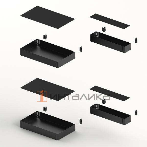 Комплект тандем шкафа HETTICH ISEO 200, H1695, KB450, 12 полок, AntiSlip, антрацит – 2