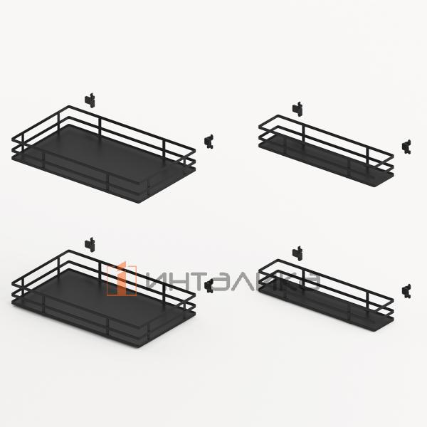 Комплект тандем шкафа HETTICH ISEO 200, H1695, KB600, 12 полок, дно HDF, антрацит – 2