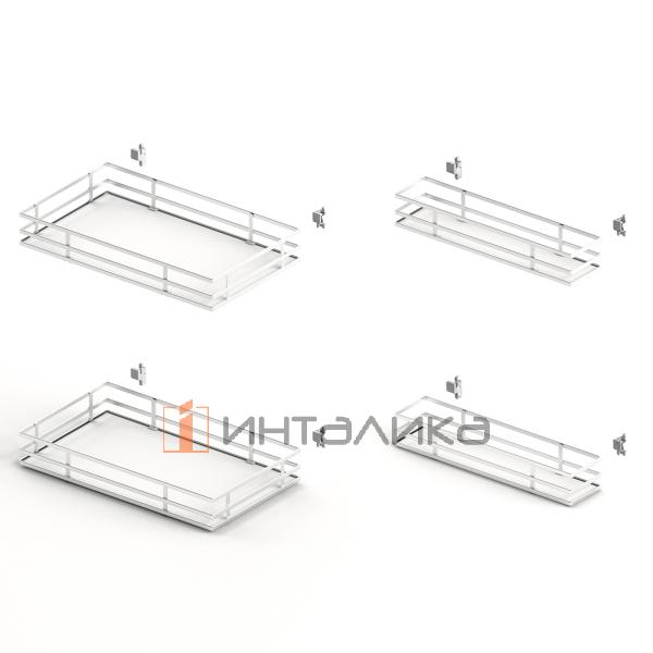 Комплект тандем шкафа HETTICH ISEO 200, H1695, KB600, 12 полок, дно HDF, хром/белый – 2