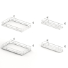 Превью Комплект тандем шкафа HETTICH ISEO 200, H1695, KB600, 12 полок, дно HDF, хром/белый – 2