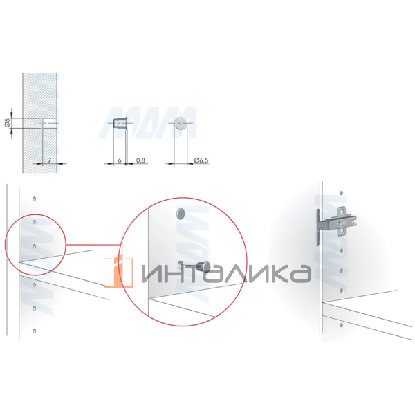 NIKO Заглушка для технологических отверстий, никель, D5 мм – 3