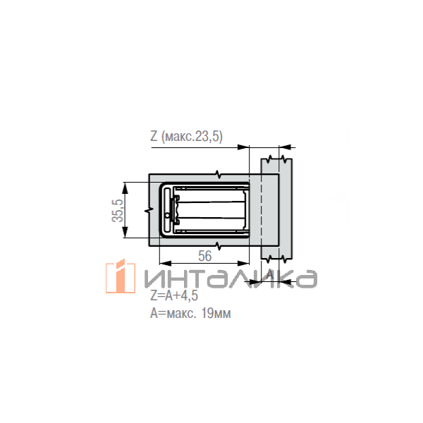 Крепление петли GRASS Tiomos Mirro 125°, для стеклянных фасадов, на УФ клей, никель – 2