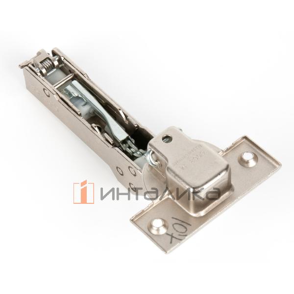 Петля GRASS Tiomos +45/110°, для угловых фасадов 16-24 мм, вкладная, с доводчиком, Ø35, под саморезы, никель – 2