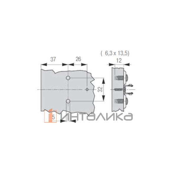 Крестовая ответная планка для петель GRASS Tiomos, H3.5, с евровинтами, никель – 2