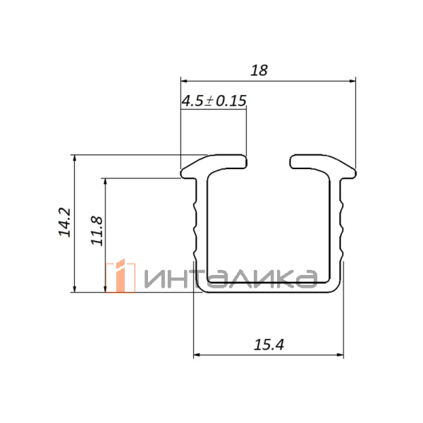 Направляющая универсальная FIRMAX FM309, врезной монтаж, L3000, черный – 2
