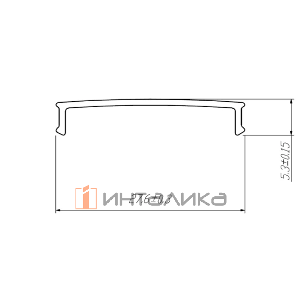 Направляющая нижняя с декоративной вставкой FIRMAX FM409, накладной монтаж, L3000, серебро – 3