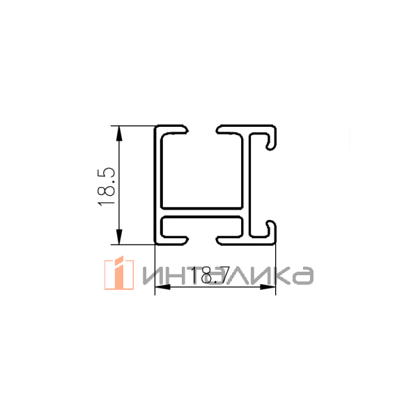 Направляющая универсальная FIRMAX FM310, накладной монтаж, L3000, серебро – 3