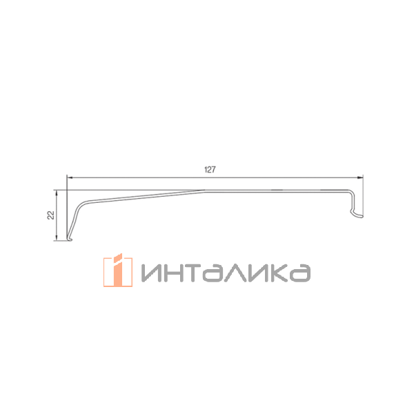 Верхняя крышка для внешней двери FIRMAX FM602, L3000, серебро – 2