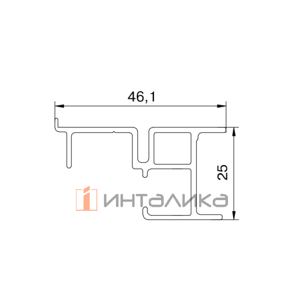 Направляющая нижняя FIRMAX FM902, накладной монтаж, L3000, серебро – 2