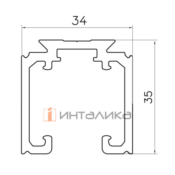 Направляющая FIRMAX FM186 для FM903/905/910/911, L2000, черный – 2