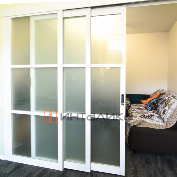 Комплект для 3-х сдвижных деревянных дверей FIRMAX FM910 с каскадным плавным закрыванием – 3