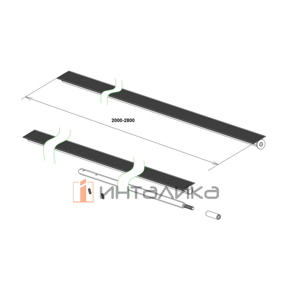 Корректор фасада под сквозную фрезеровку FIRMAX FM206, L1600-2000, черный – 3