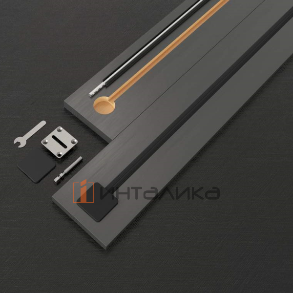 Корректор фасада врезной с декоративной накладкой FIRMAX FM207, L2000-2400, черный – 3