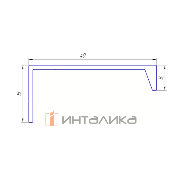 Профиль-ручка для фасадов FIRMAX Kare, L3000, алюминий, бронза – 2