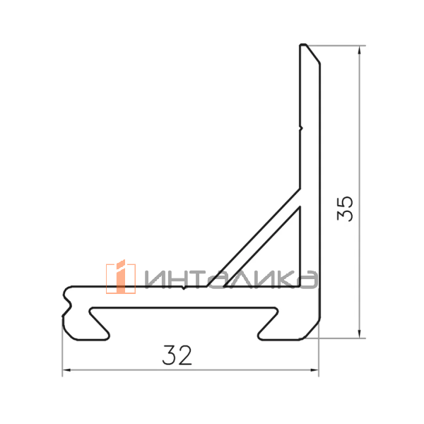 Кронштейн стеновой для направляющей FIRMAX FM186, L2000, черный – 2