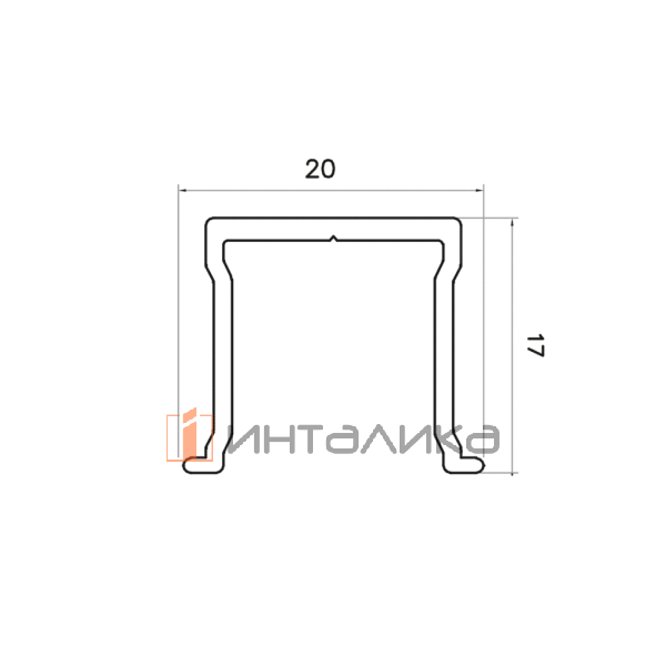 Направляющий профиль-вставка для деревянной двери FIRMAX FM181, L2000, черный – 2