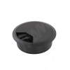 Превью Заглушка кабель-канала, пластиковая, круглая, d=60 мм, черная – 2
