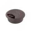 Превью Заглушка кабель-канала, пластиковая, круглая, d=60 мм, темно-коричневая – 1