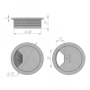 Превью Заглушка кабель-канала, пластиковая, круглая, d=60 мм, серая – 3