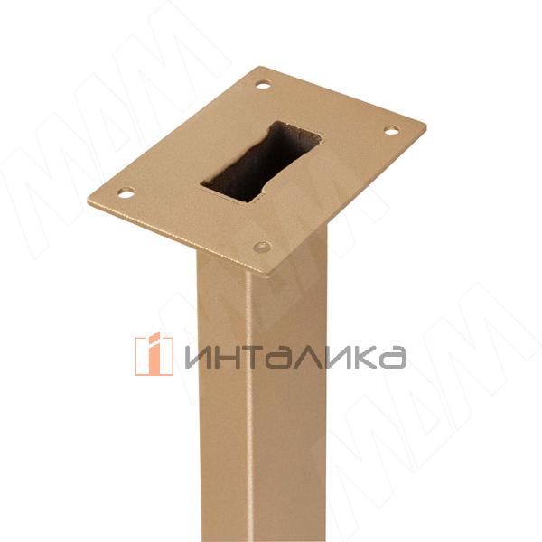 Кордова опора для стола прямоугольная, 50х25мм, H1108+12 мм, золото матовое – 2