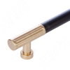Превью Ручка-рейлинг 1800мм черный матовый/латунь – 2