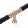 Превью Ручка-рейлинг 1800мм черный матовый/латунь – 3