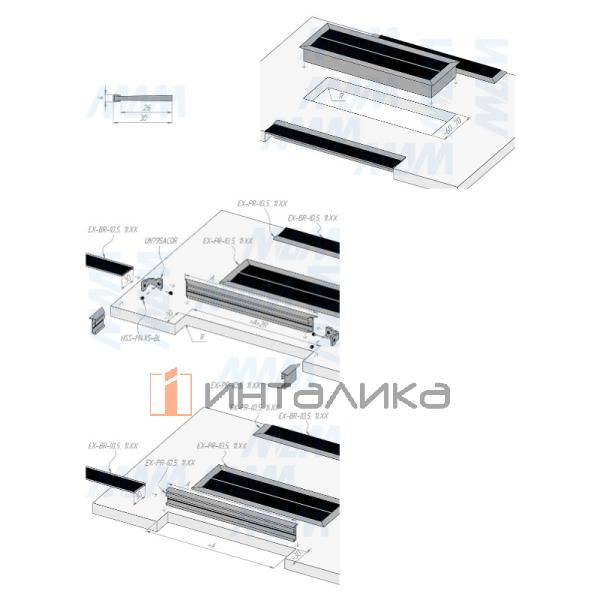 EXIT Щетка для профиля EX-PR-1.BL, черный, L=1000 мм – 3