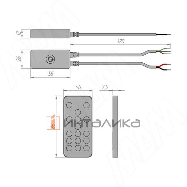 Диммер с пультом ДУ, 2.4ГГц, для светодиодной ленты SPI CCT – 3