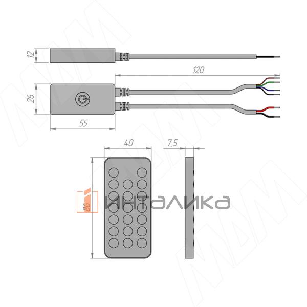 Диммер с пультом ДУ, 2.4ГГц, для светодиодной ленты RGB – 3