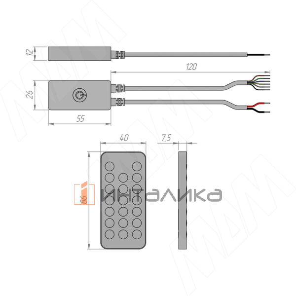 Диммер с пультом ДУ, 2.4ГГц, для светодиодной ленты RGBCCT – 3