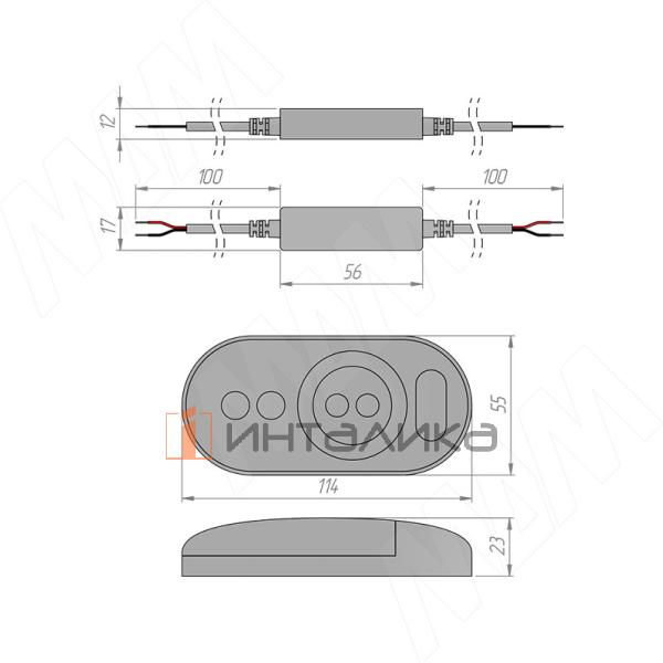 STANDART Диммер с пультом ДУ, 433 МГц, для монохромной светодиодной ленты – 2