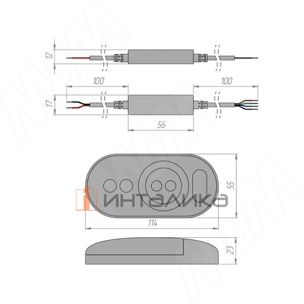 STANDART Диммер с пультом ДУ,  433 МГц, для светодиодной ленты RGB – 2