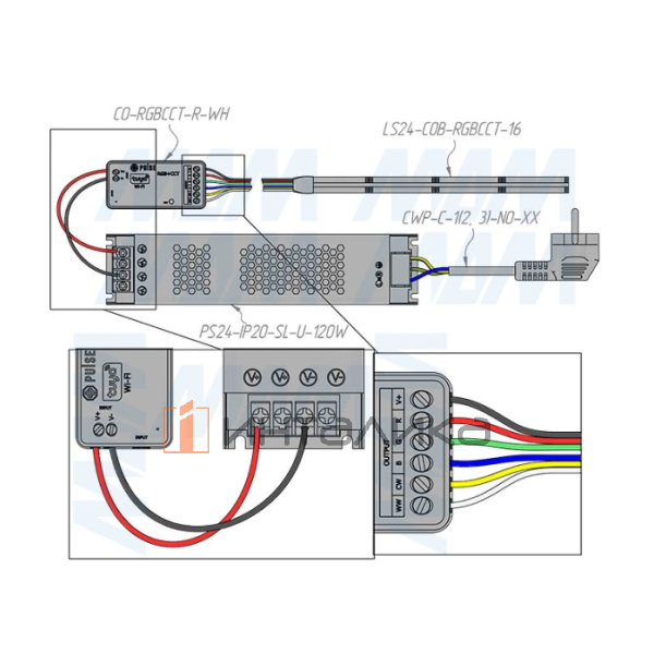 SMART, Контроллер для RGBCCT лент, 2.4 ГГц – 3