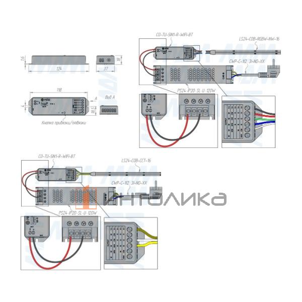 SMART, Контроллер для монохромных, CCT,  RGB, RGBW, RGBCCT лент, 2.4 ГГц, WiFi, Tuya – 2